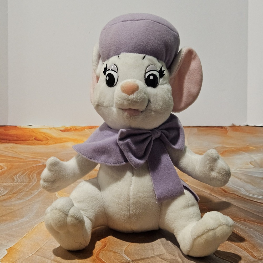 Vintage Disney Rescuers Down Under Bianca Mouse 11" Plush Applause RARE